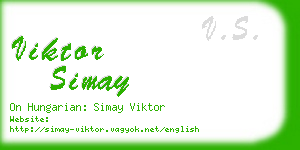 viktor simay business card